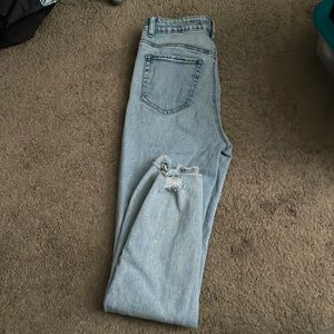Light wash ripped jeans